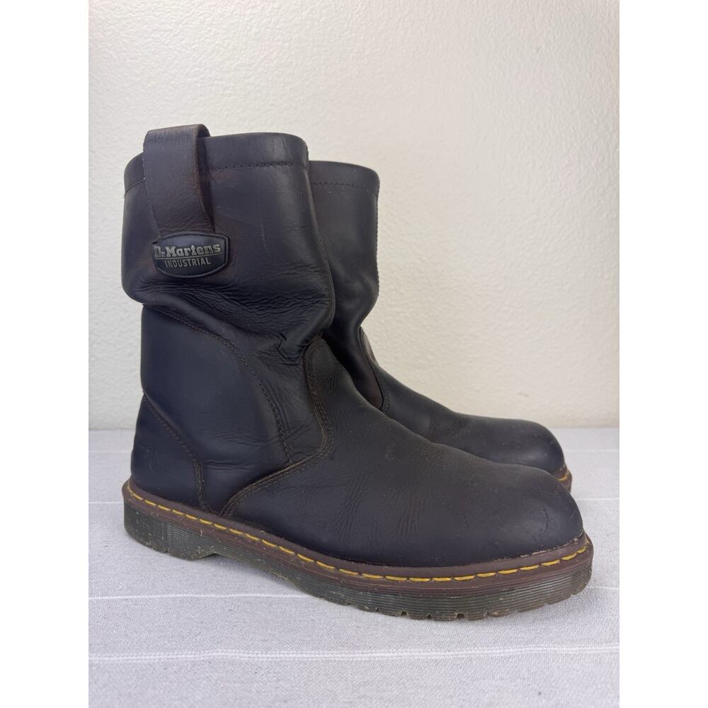 Men’s Dr. Martens Leather Icon 2296 Tall Work Boots Soft Toe Dark Brown 12